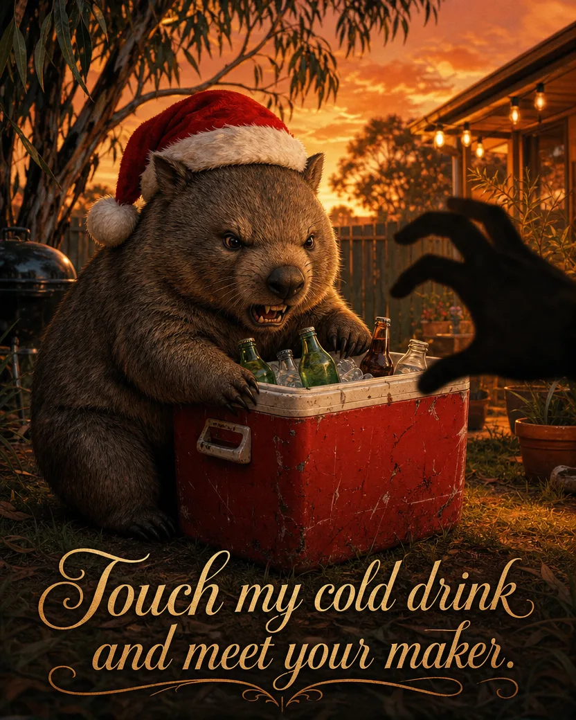 The Esky Is Sacred, Christmas card front