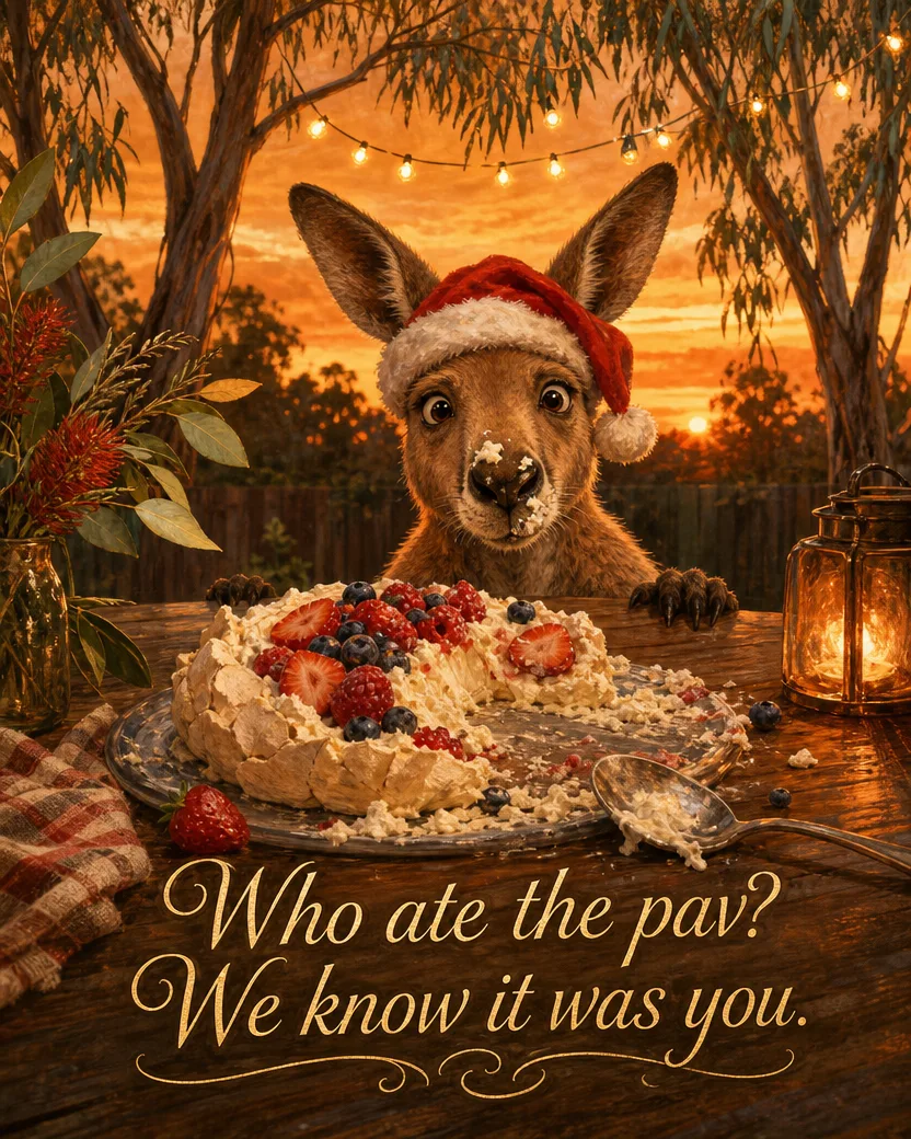 The Pavlova Inquiry, Christmas card front