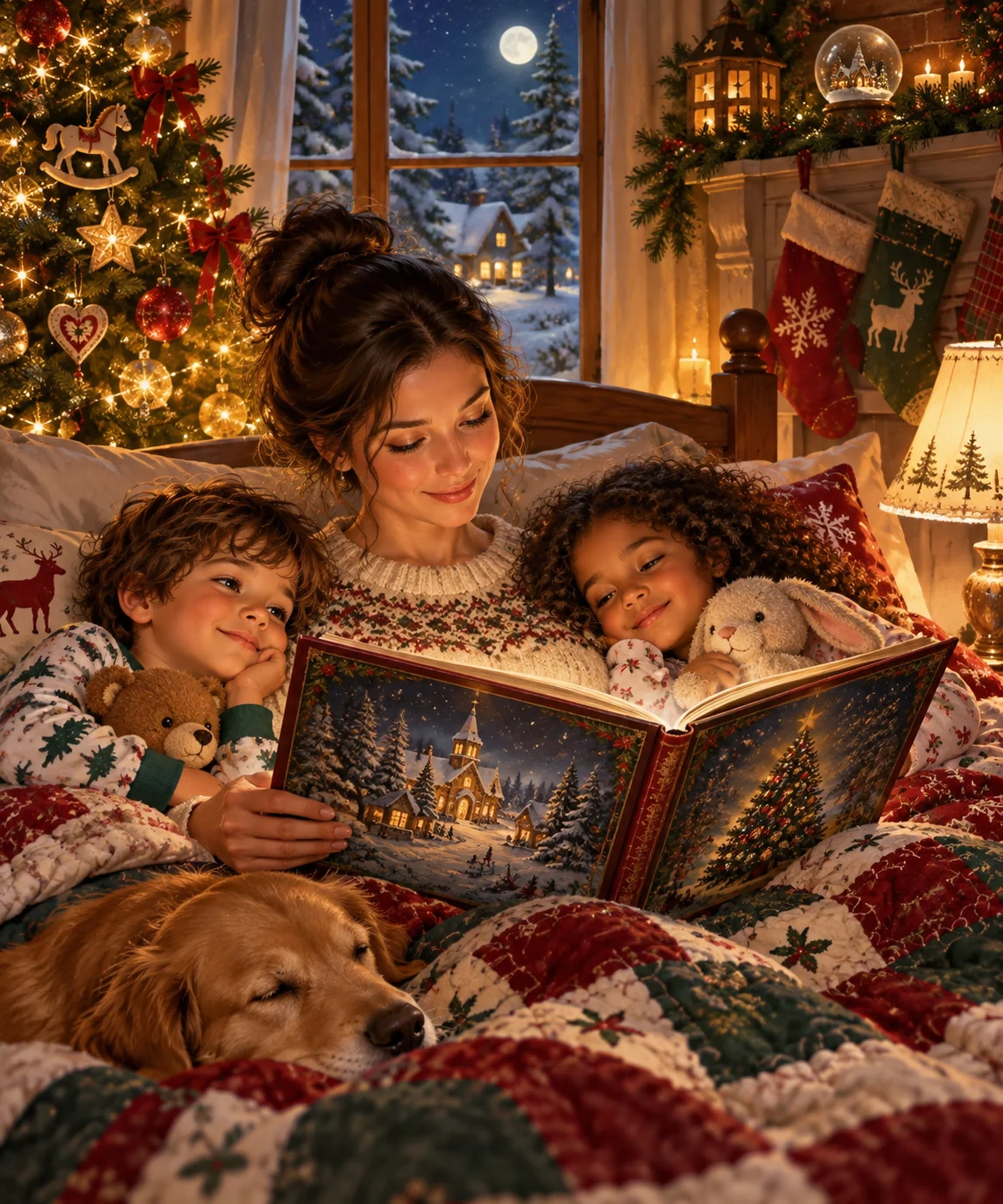 Bedtime Christmas Story, Christmas card front