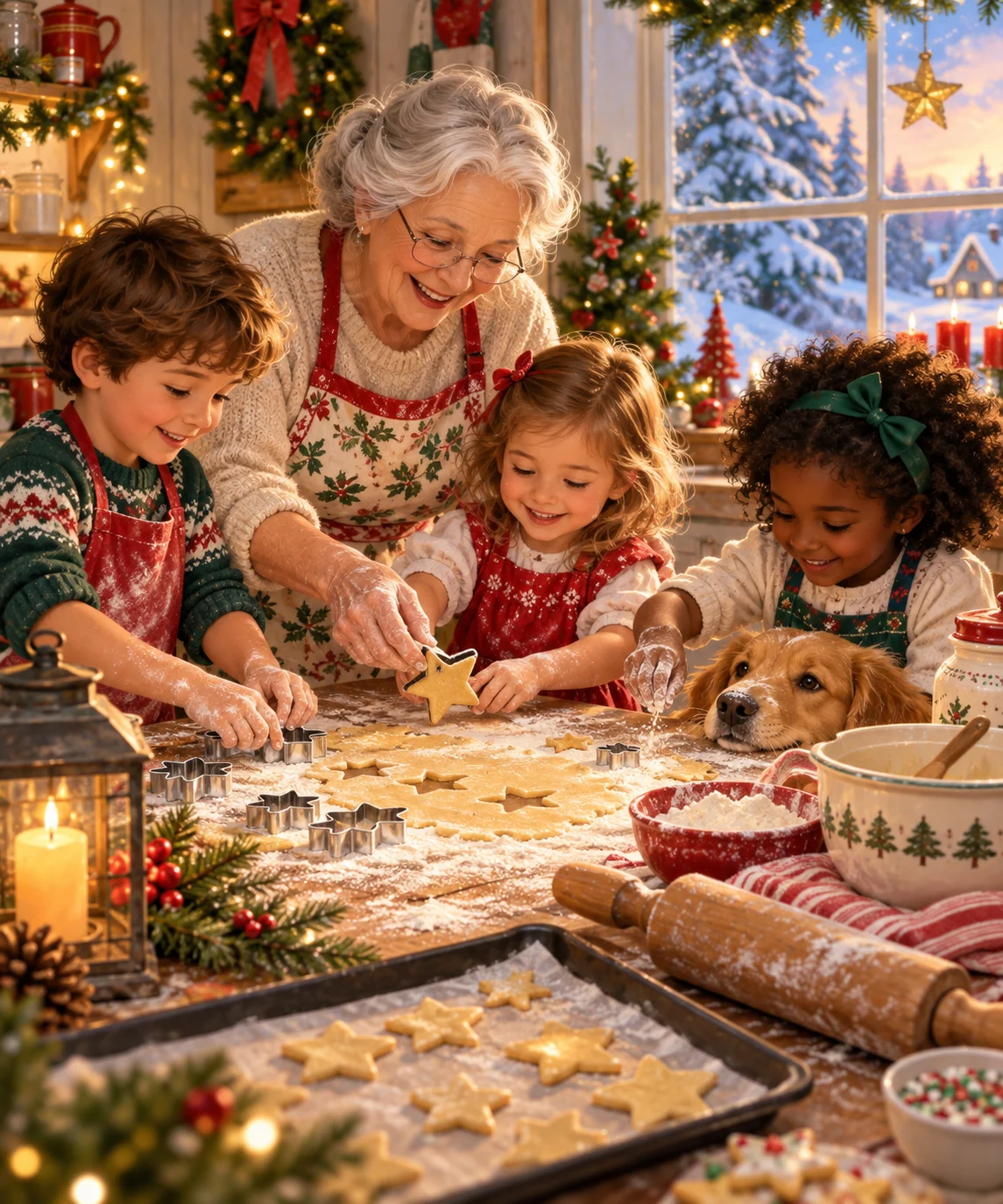 Christmas Baking Day, Christmas card front