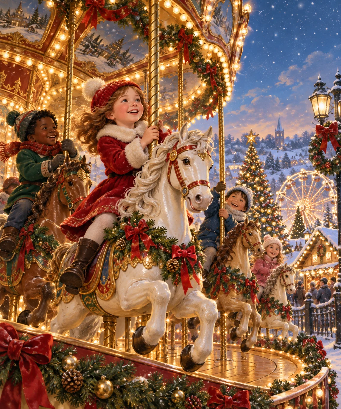The Christmas Carousel, Christmas card front