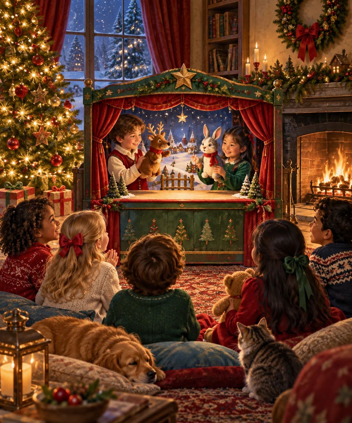 The Christmas Puppet Show, Christmas card front