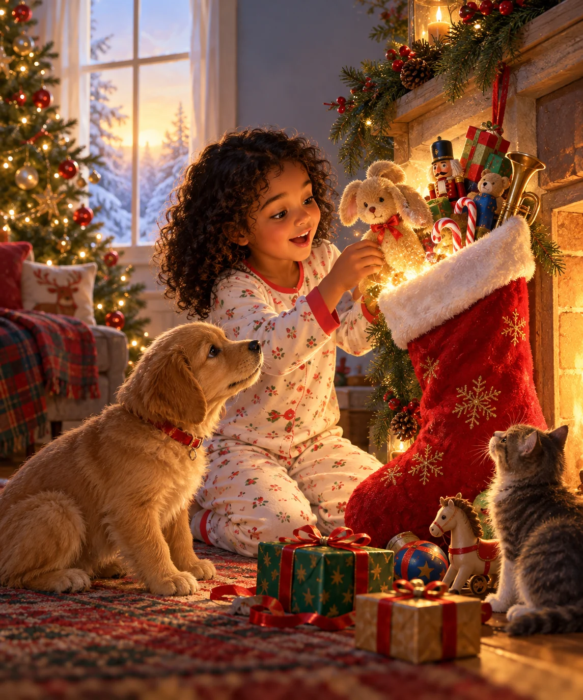 The Magic Stocking, Christmas card front