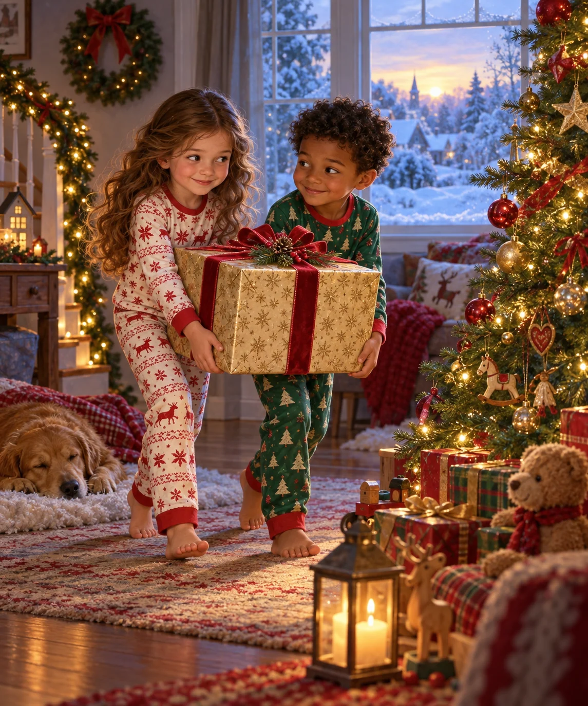 The Secret Present, Christmas card front