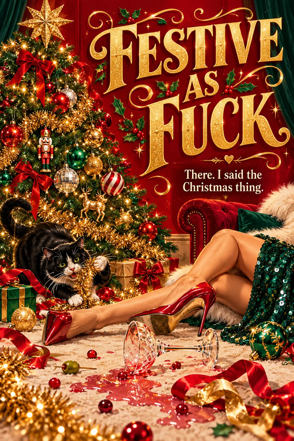 Festive as Fuck, Christmas card front