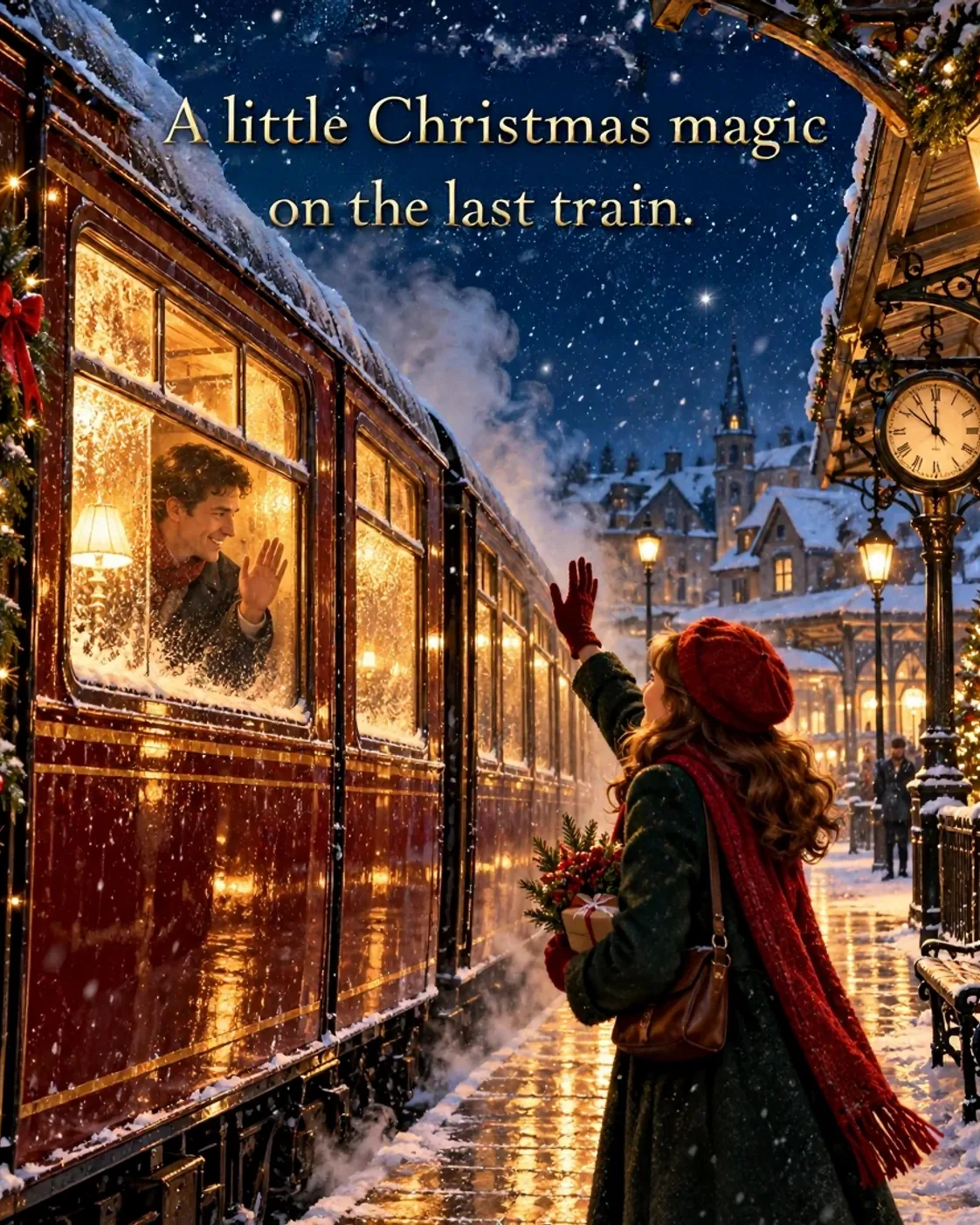 Last Train Home, Christmas card front