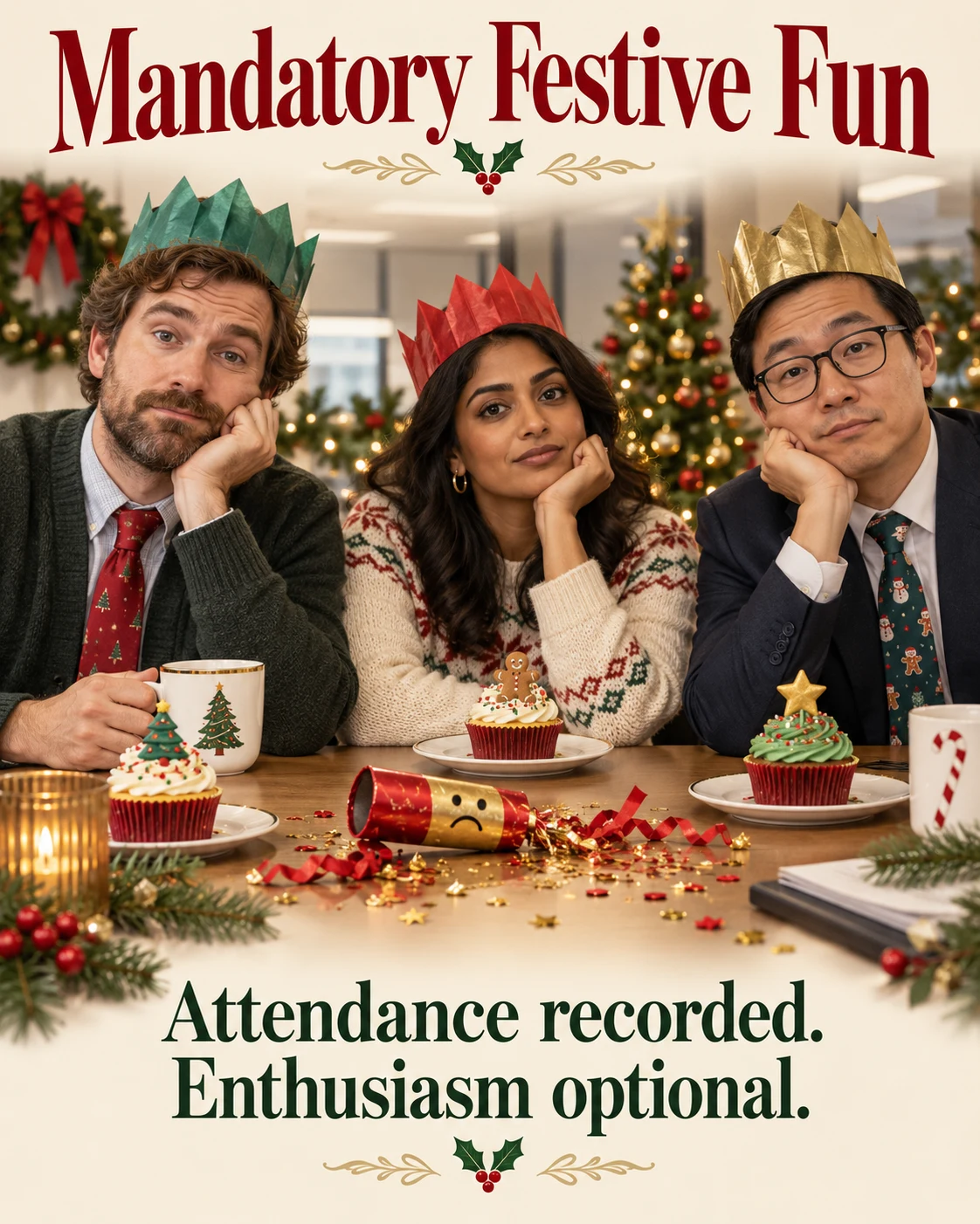 Mandatory Festive Fun, Christmas card front