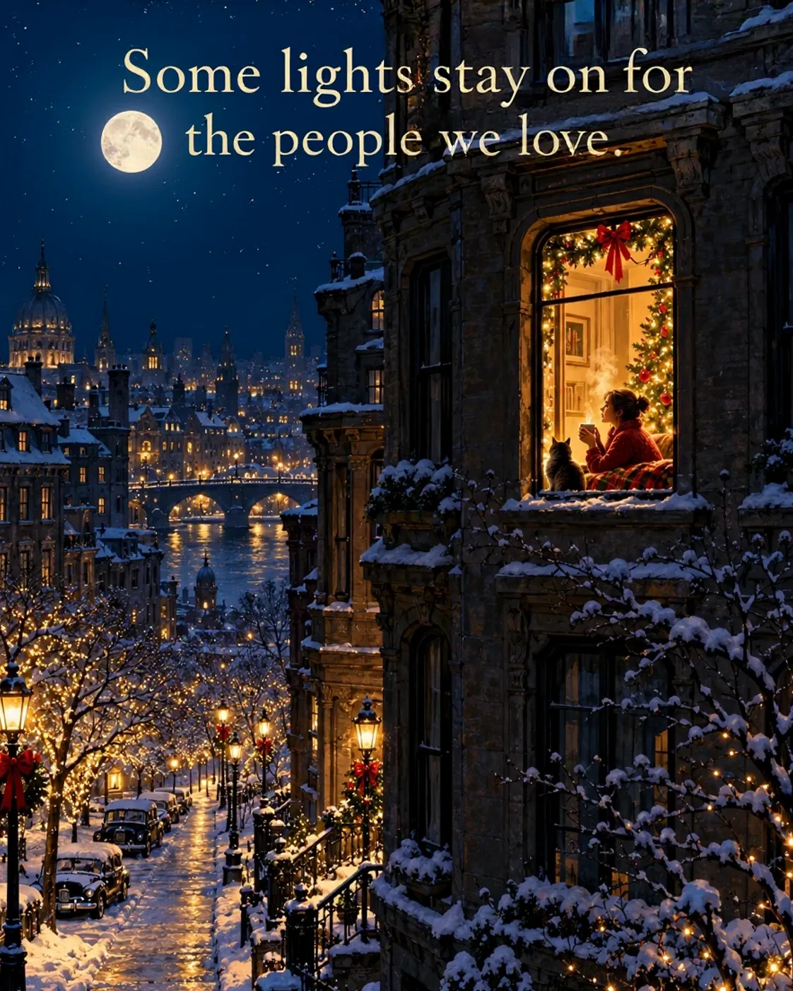 Midnight Window, Christmas card front