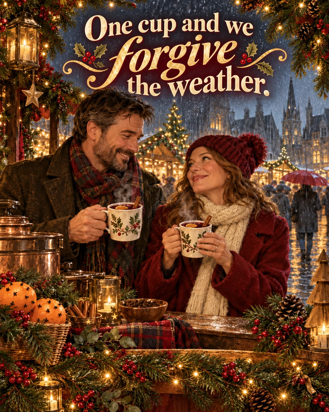 Mulled Wine Diplomacy, Christmas card front