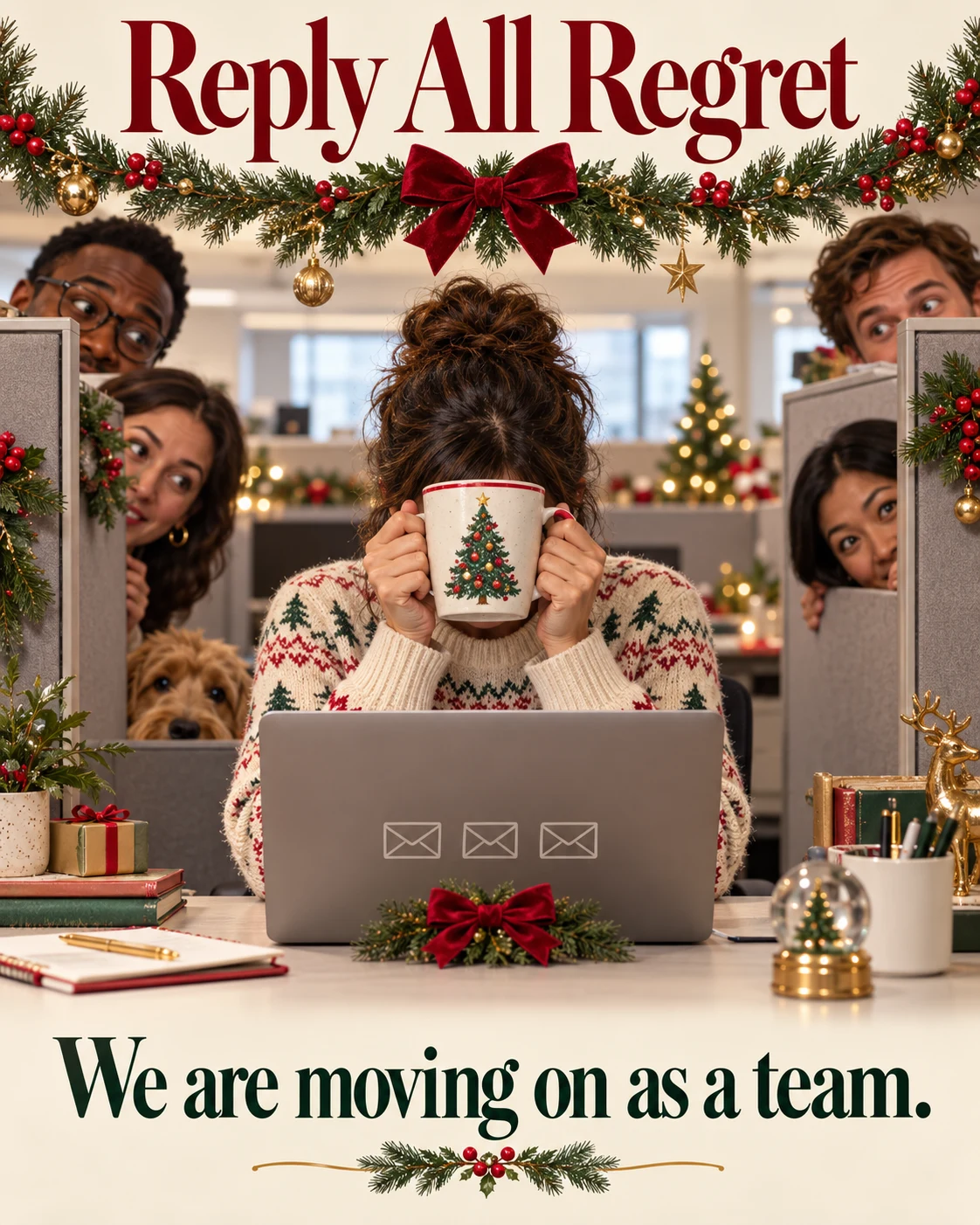 Reply All Regret, Christmas card front