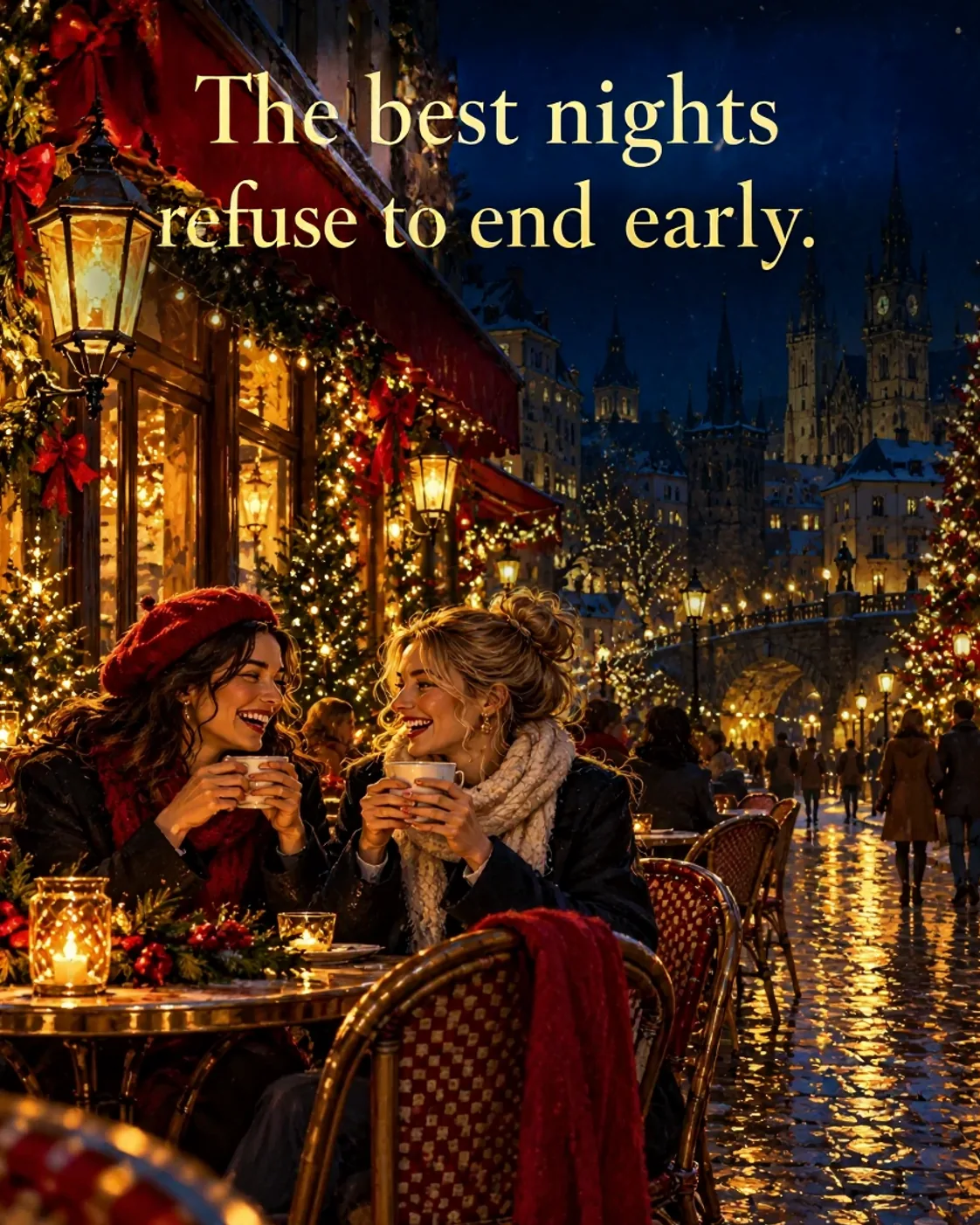 The City Glows, Christmas card front
