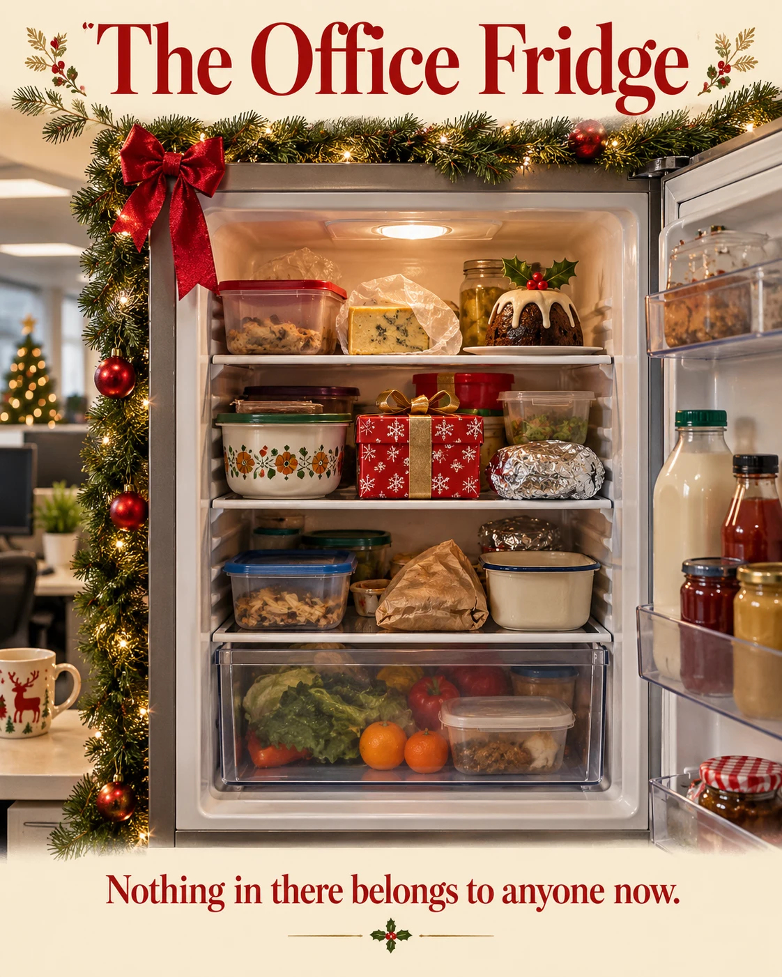 The Office Fridge, Christmas card front