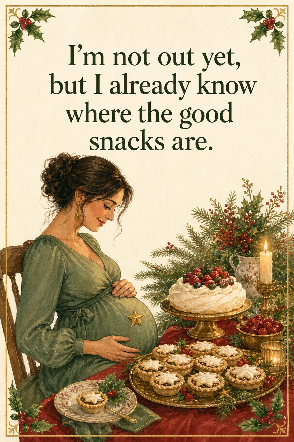 Already Know the Snacks, Christmas card front