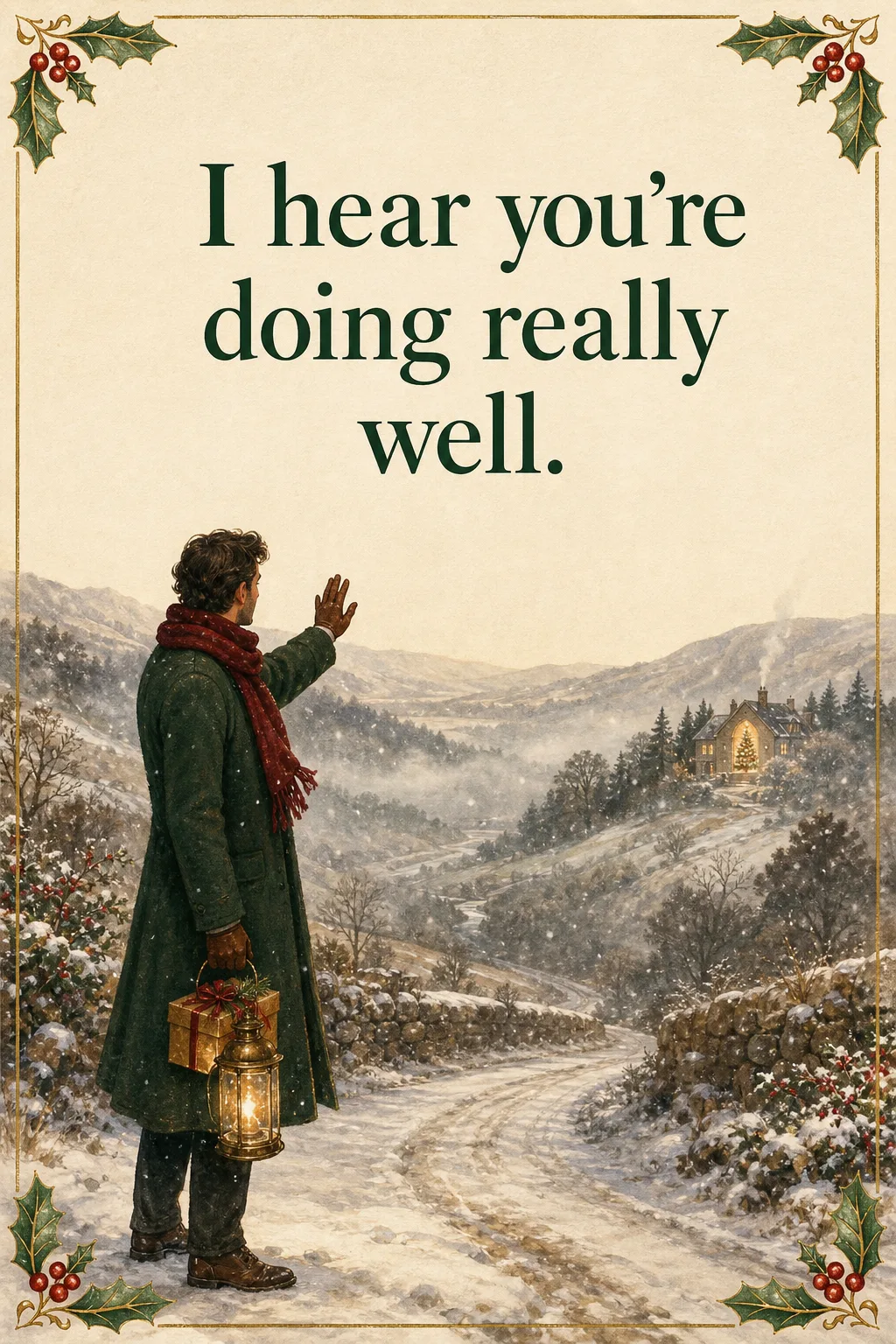 Glad You're Well, Christmas card front