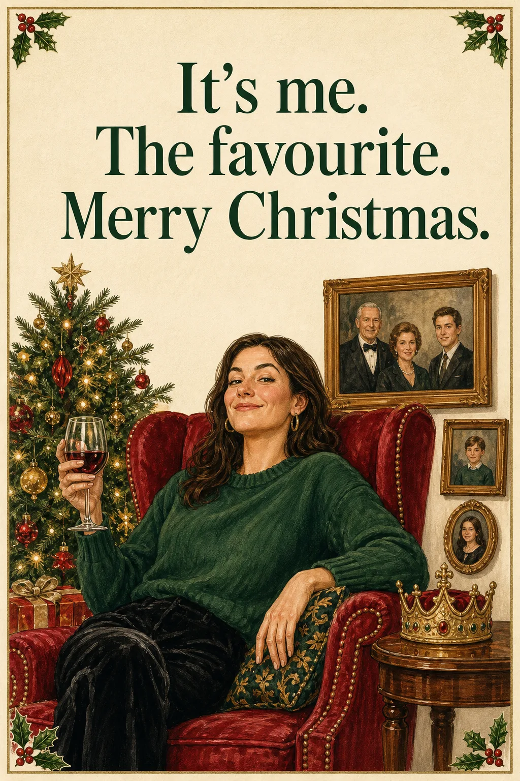 It's Me. Obviously., Christmas card front