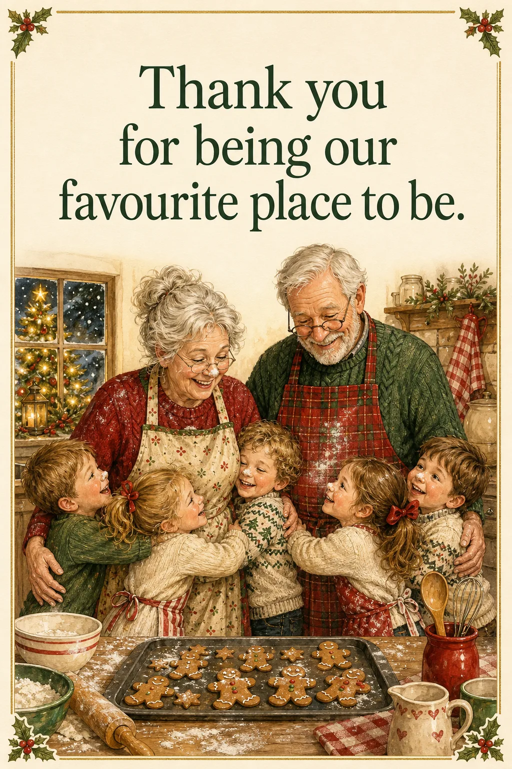 Our Favourite Place, Christmas card front