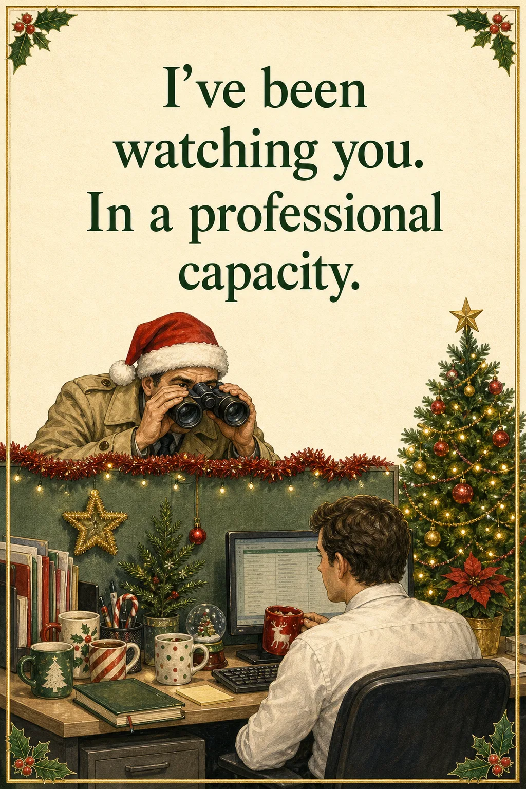 In a Professional Capacity, Christmas card front