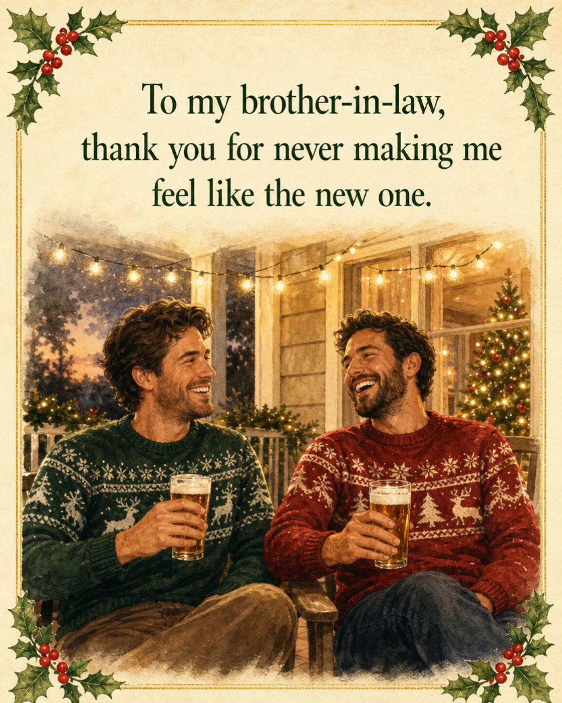 Never the New One, Christmas card front