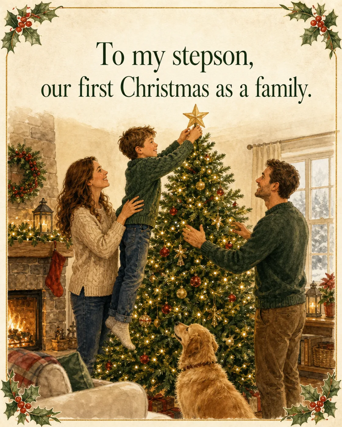 Our First Christmas, Christmas card front