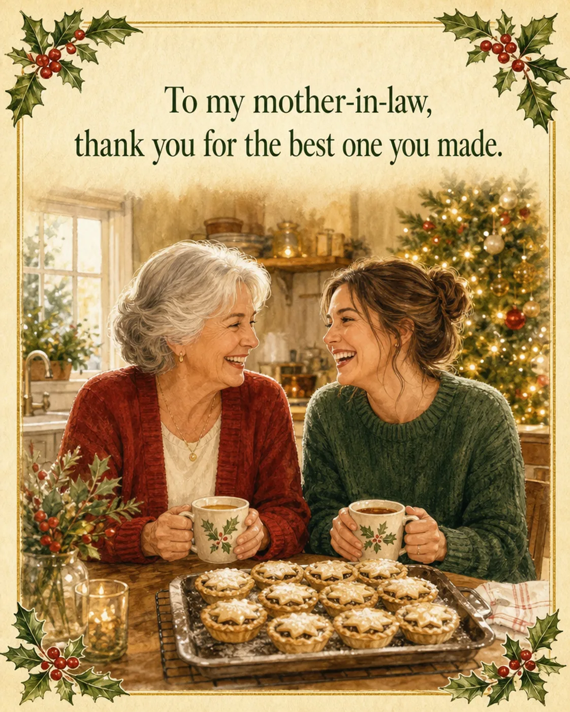 Raised a Good One, Christmas card front