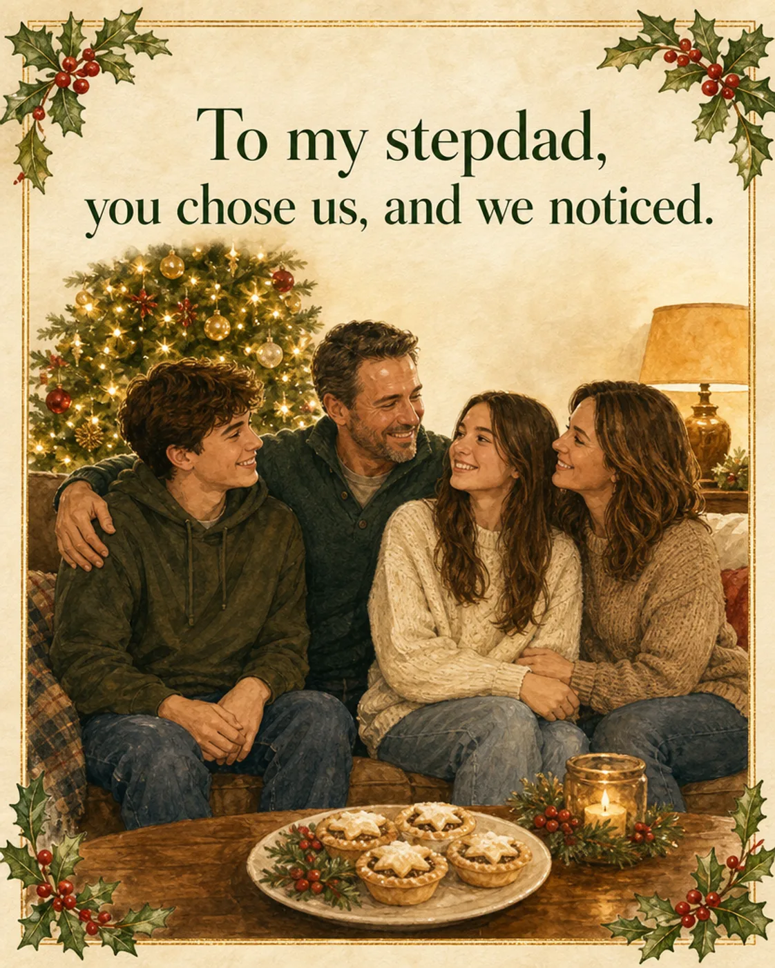 We Noticed, Christmas card front