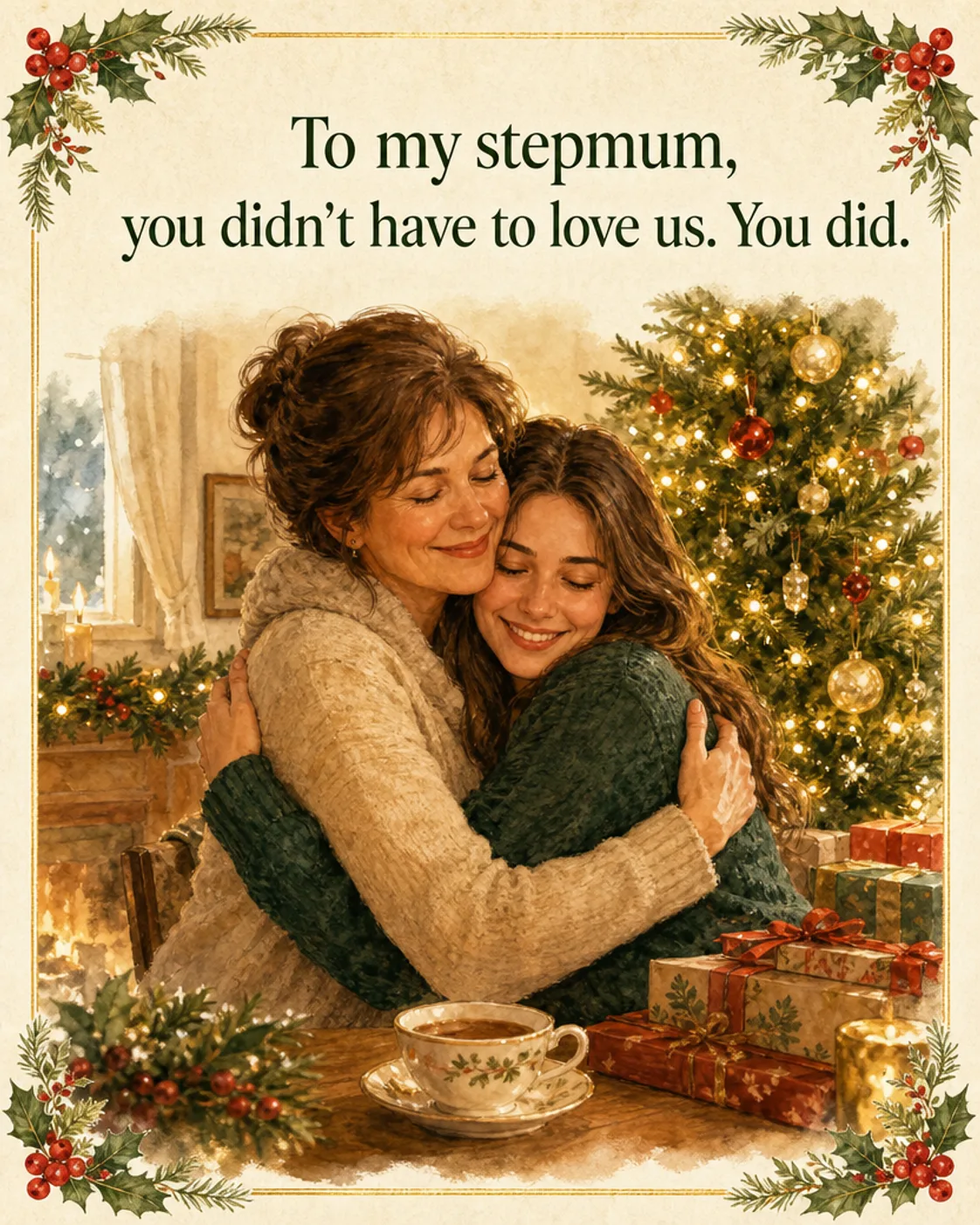 You Didn't Have To, Christmas card front