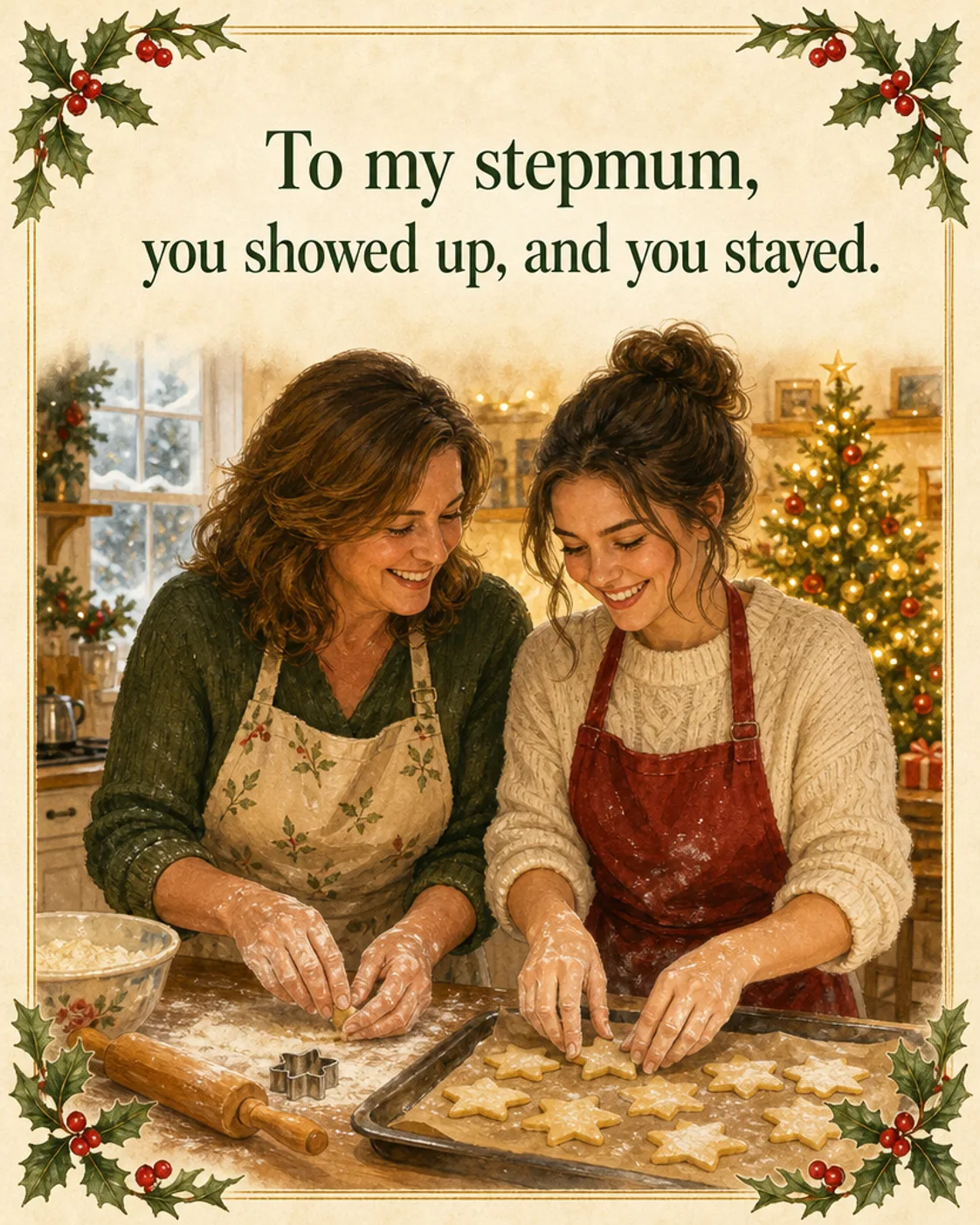 You Stayed, Christmas card front