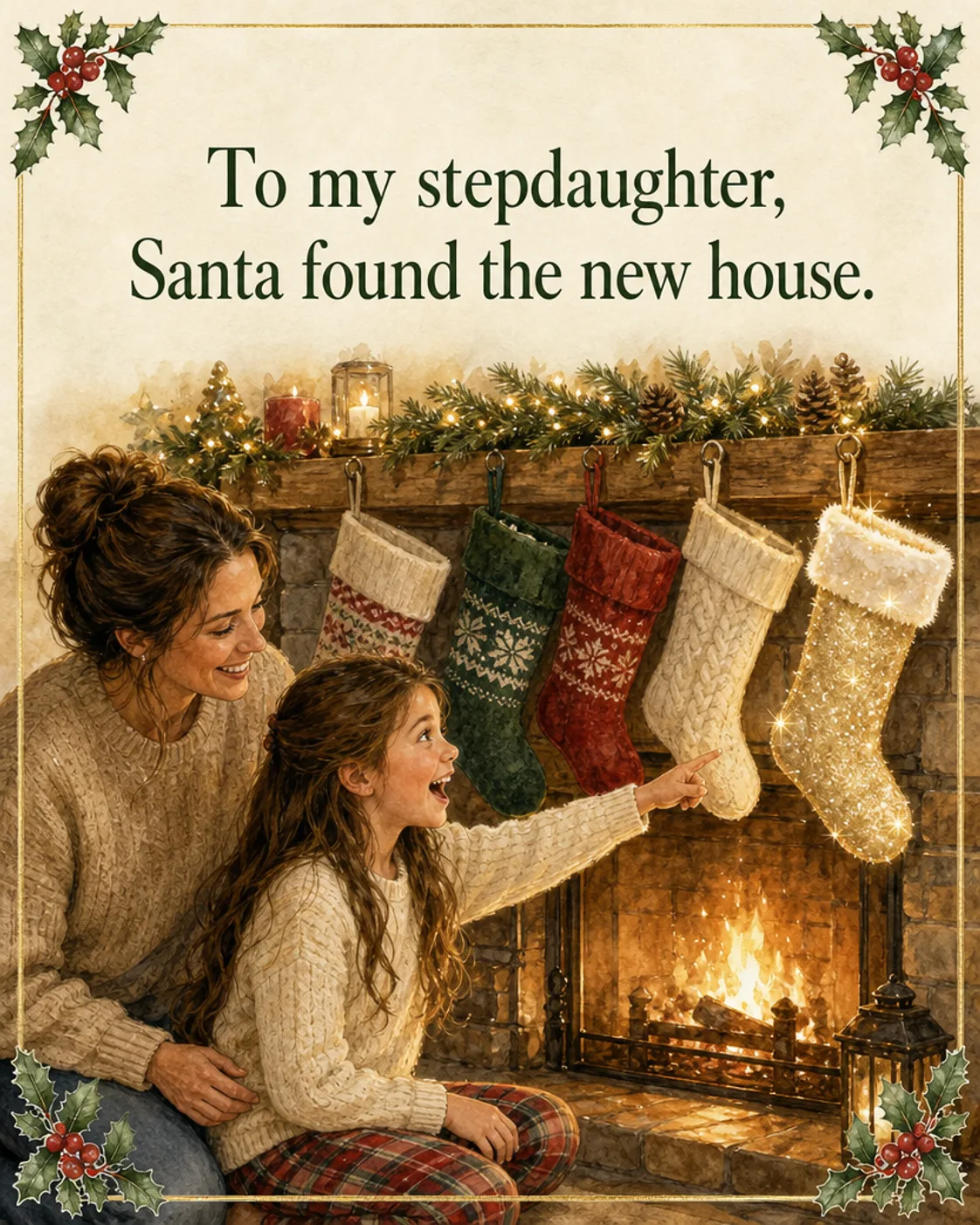 Your Stocking Is Here, Christmas card front