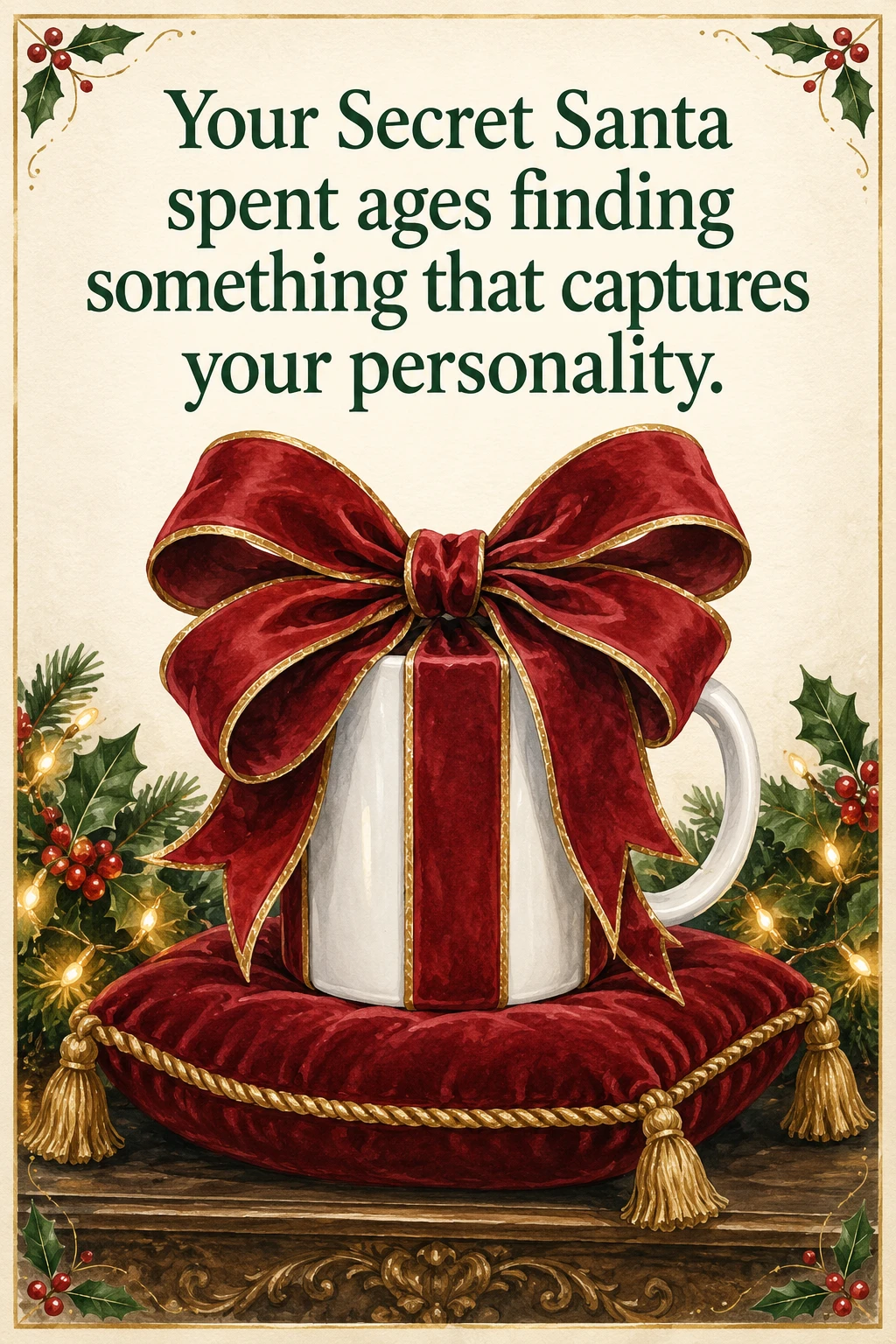 Secret Santa, Christmas card front