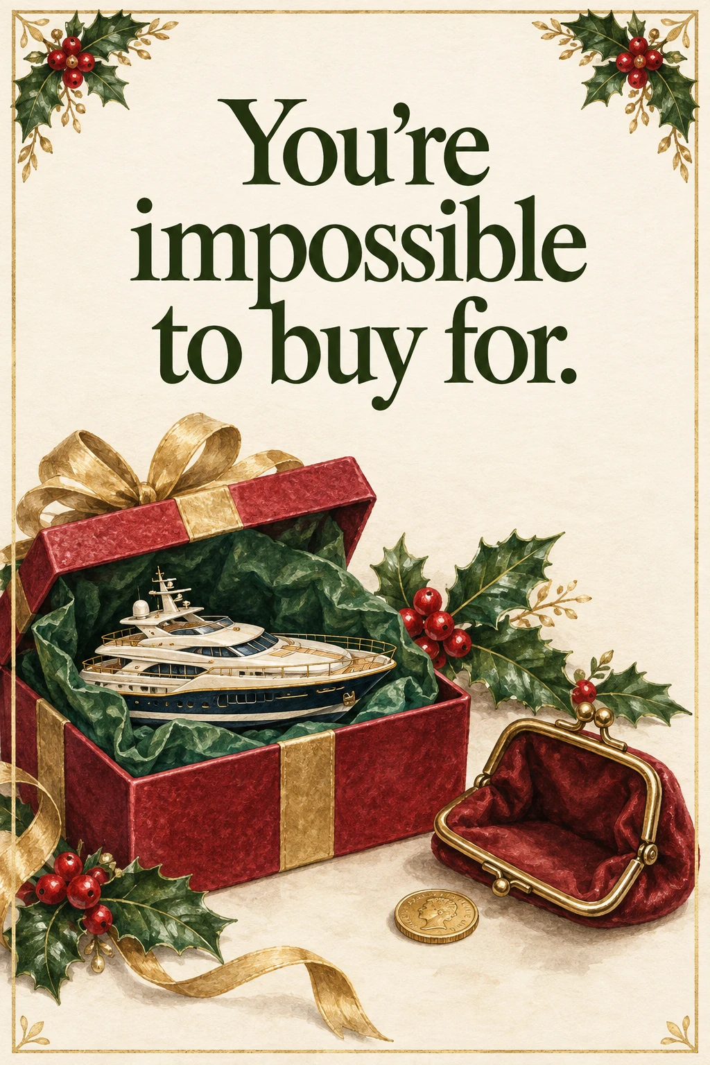 The Gift Guide, Christmas card front