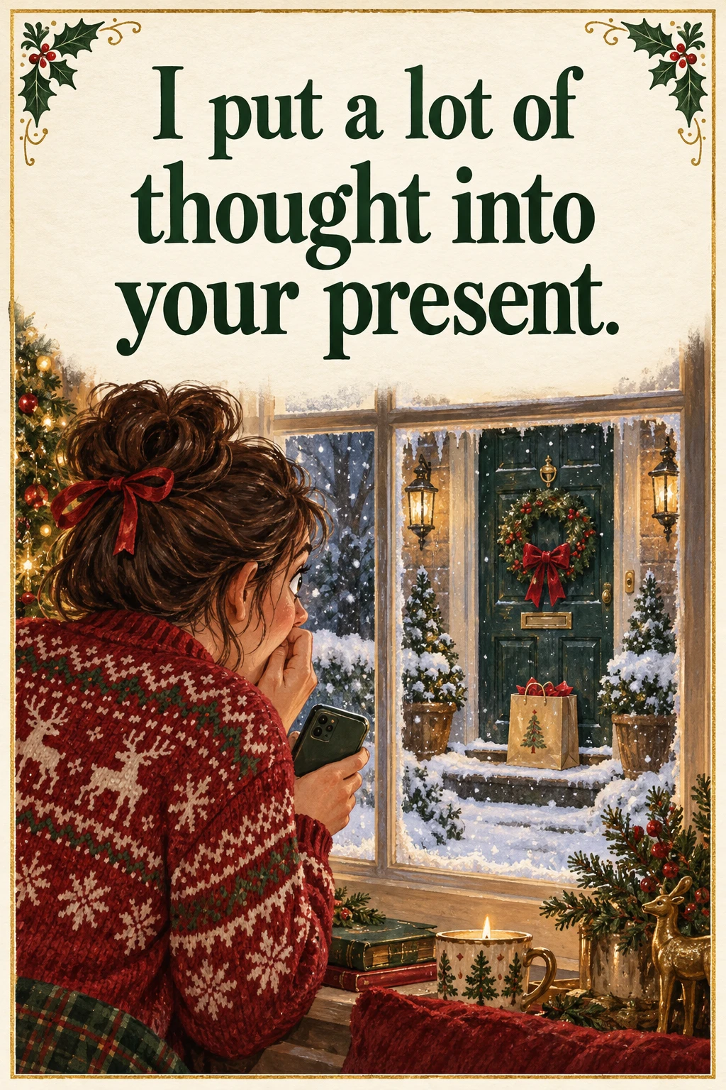 The Thought That Counts, Christmas card front