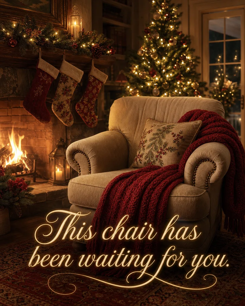 The Spare Chair, Christmas card front