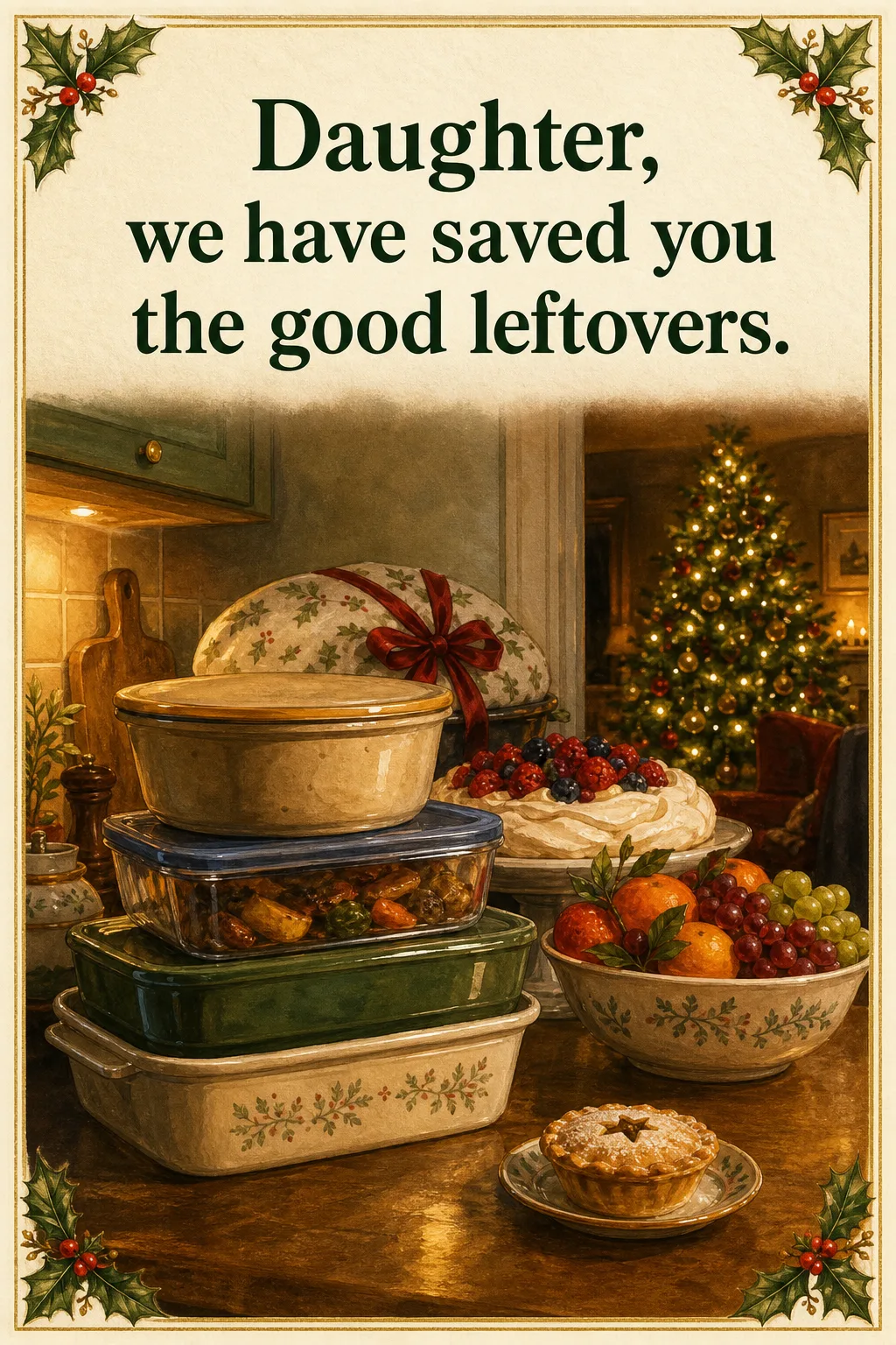 The Good Leftovers, Christmas card front