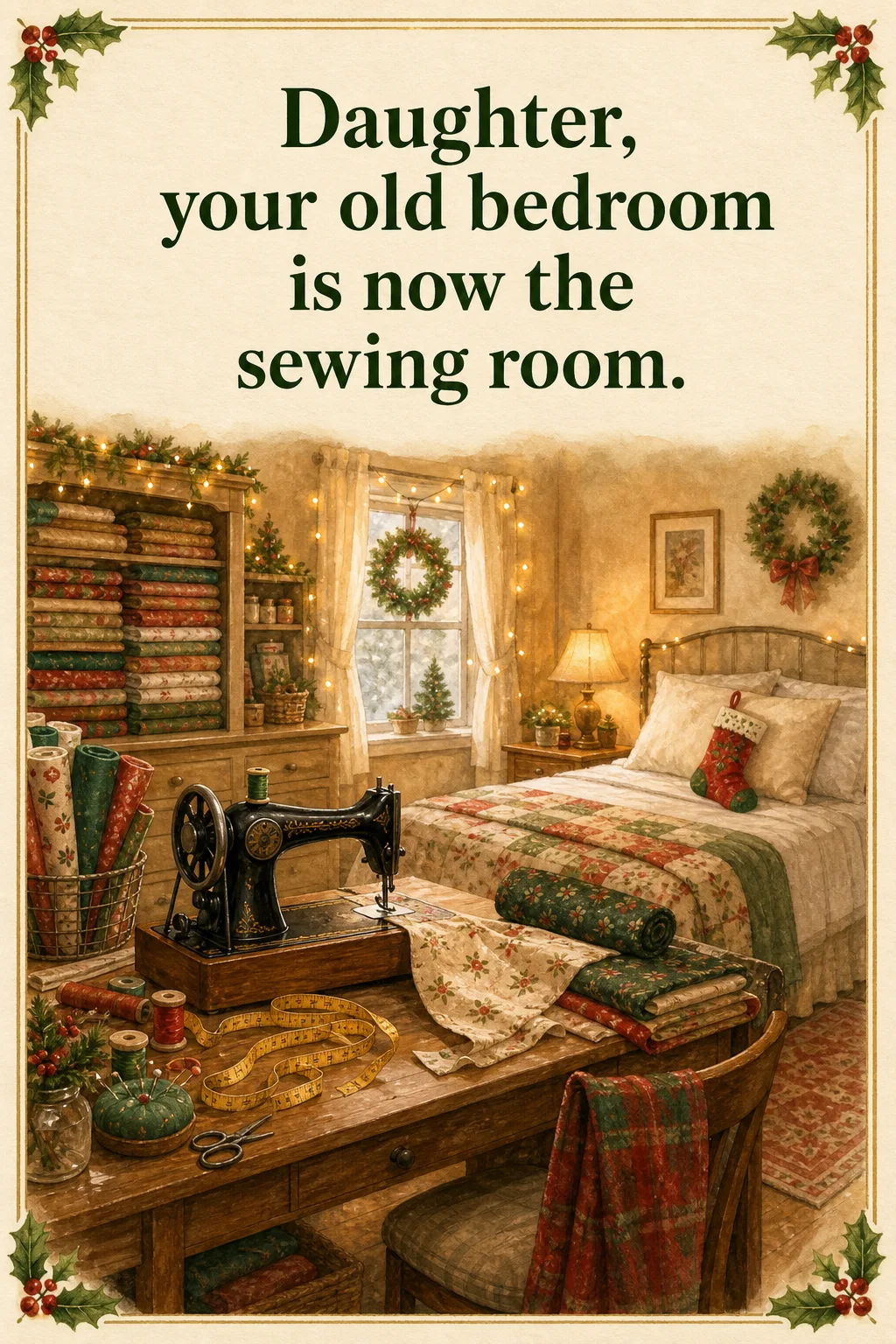 Your Old Bedroom, Christmas card front