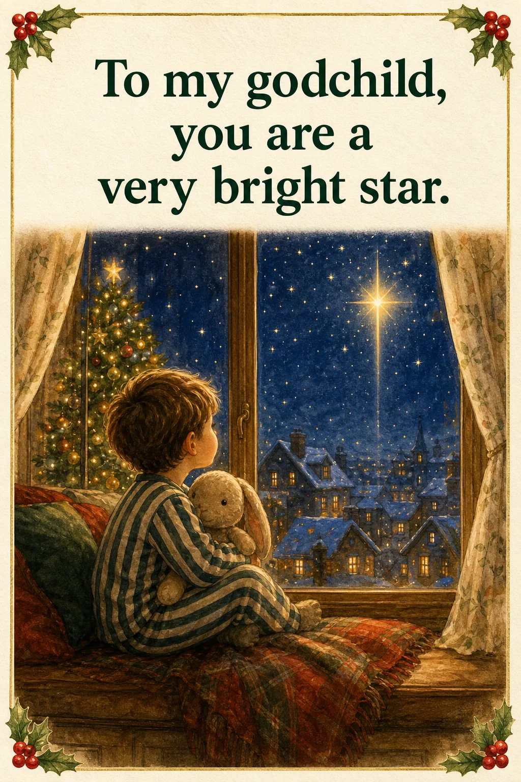 A Very Bright Star, Christmas card front