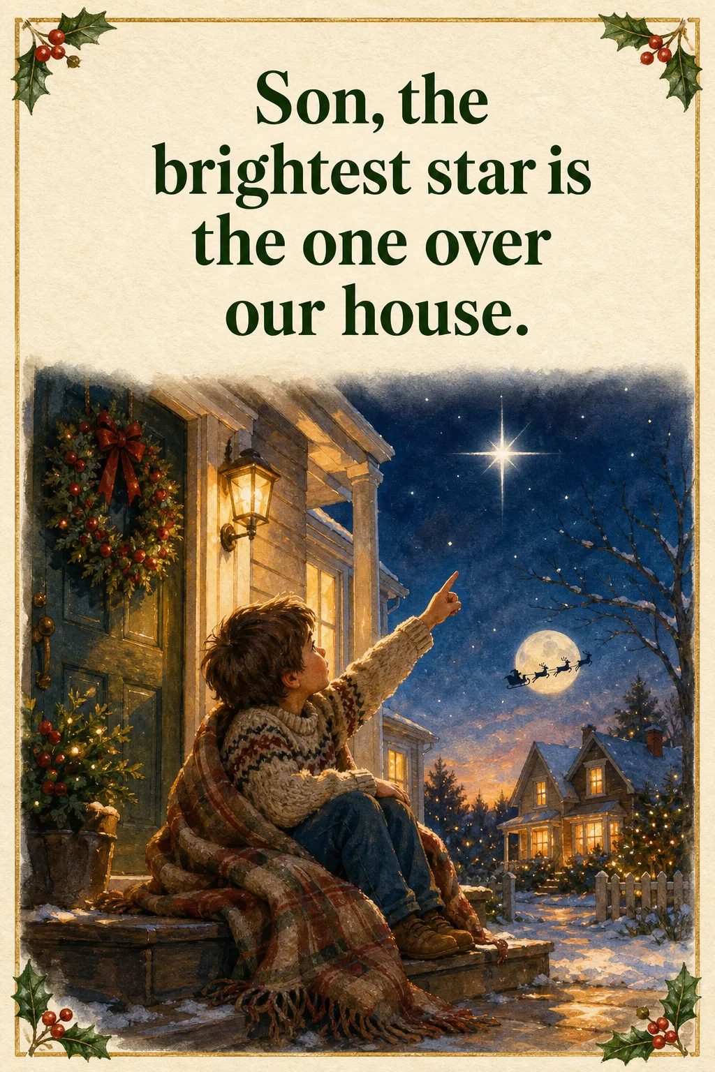The Brightest Star, Christmas card front