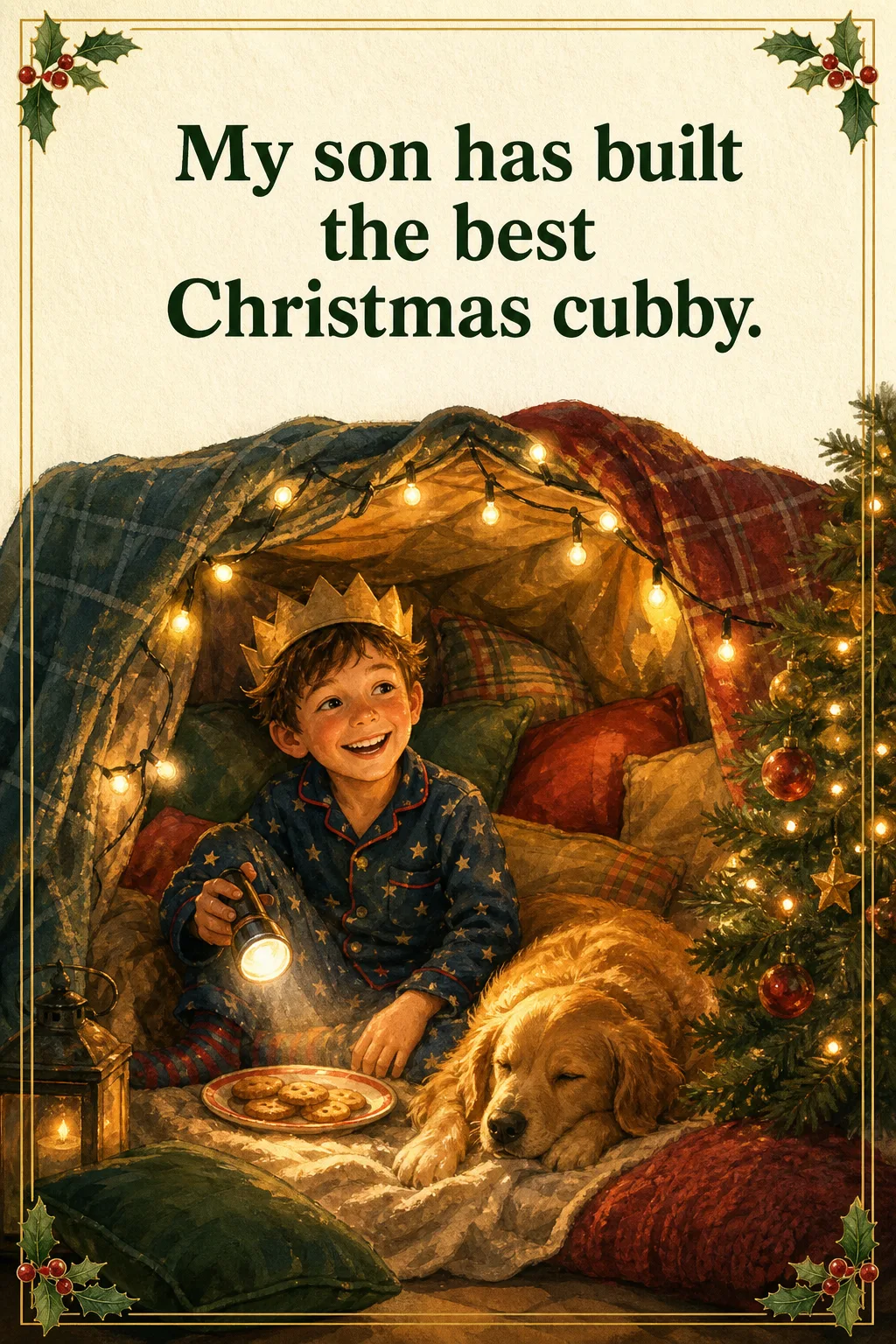 The Christmas Cubby, Christmas card front