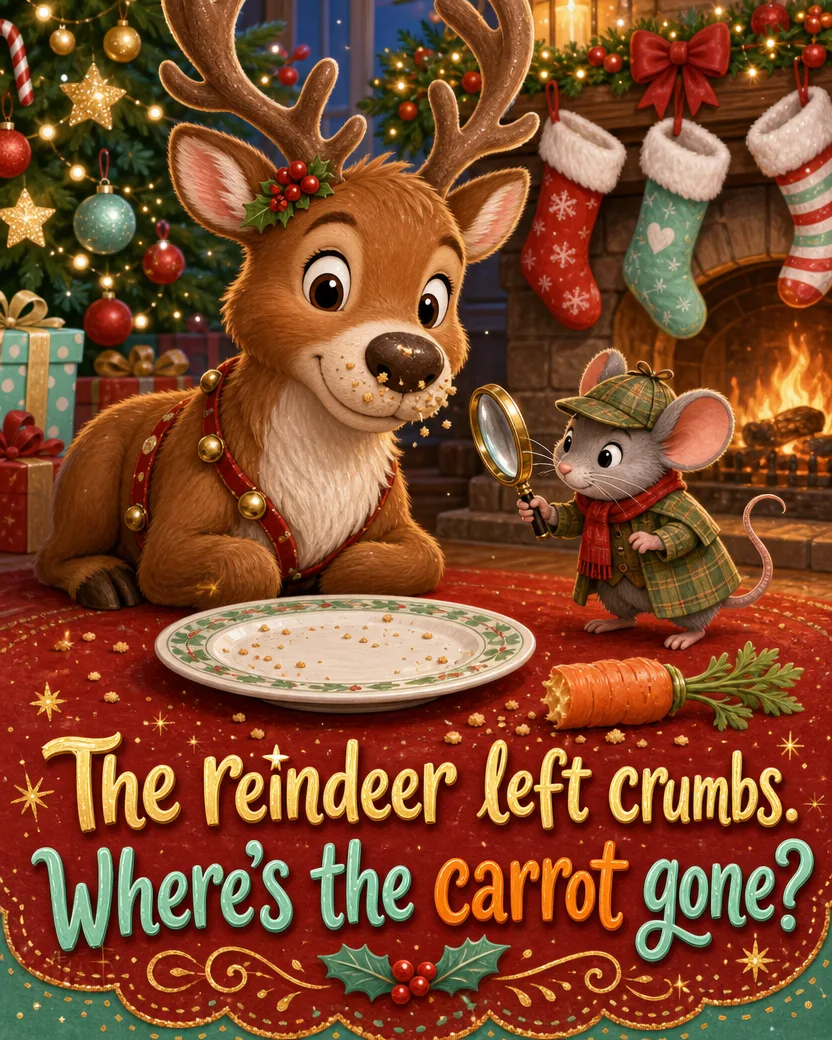 The Missing Carrot, Christmas card front