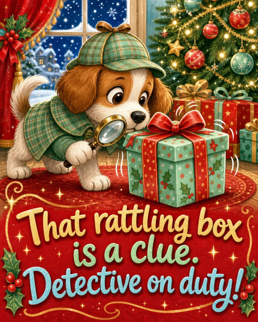 The Present Detective, Christmas card front