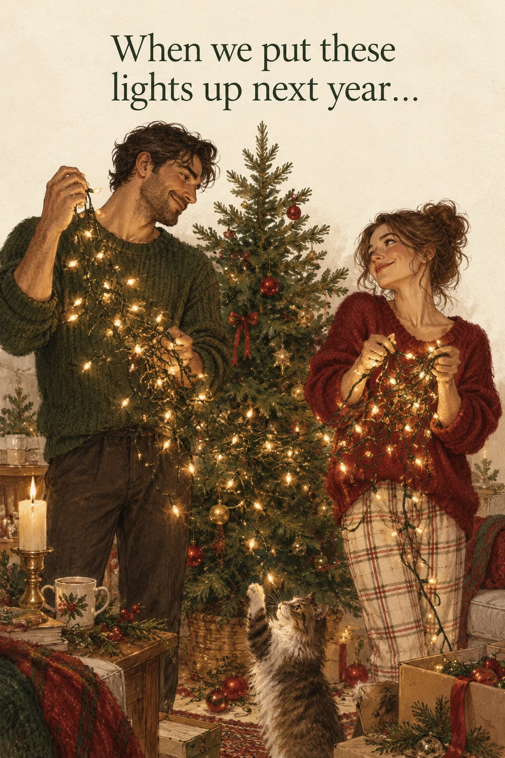 Next Christmas, Too, Christmas card front