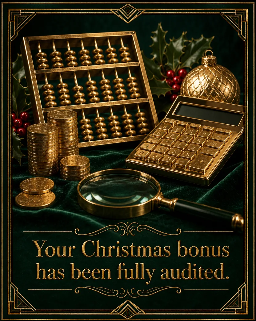 Accountant Luxe 1, Christmas card front