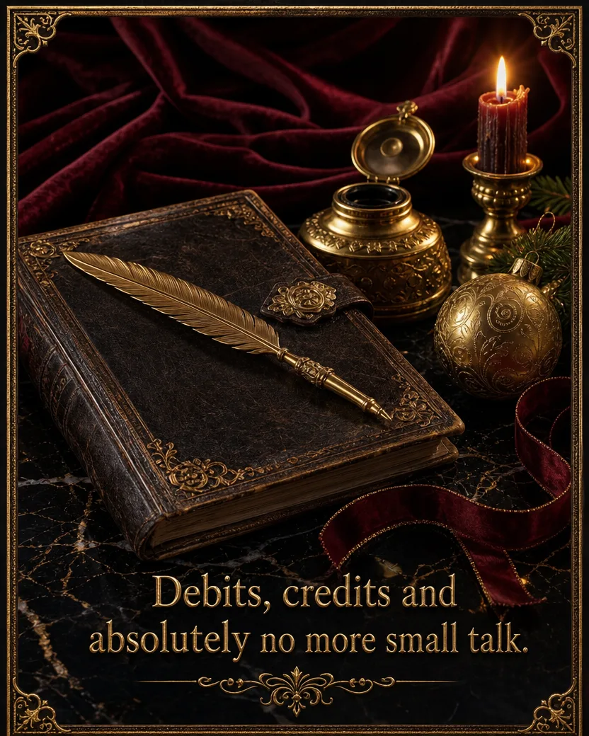 Accountant Luxe 2, Christmas card front