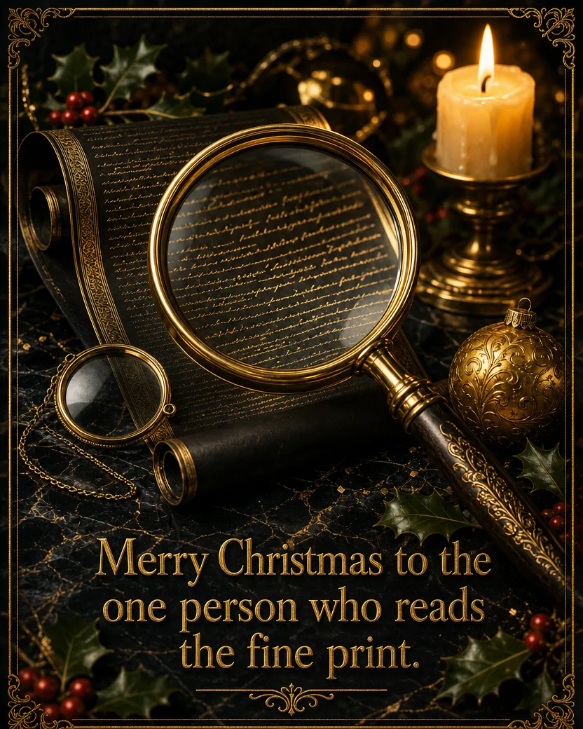 Accountant Luxe 3, Christmas card front