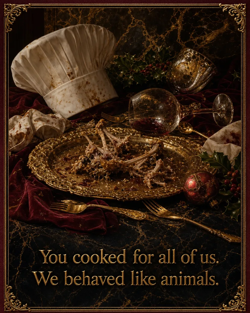Chef Luxe 2, Christmas card front