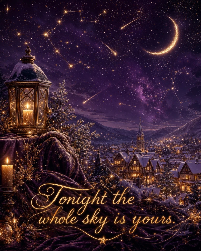 The Velvet Sky, Christmas card front