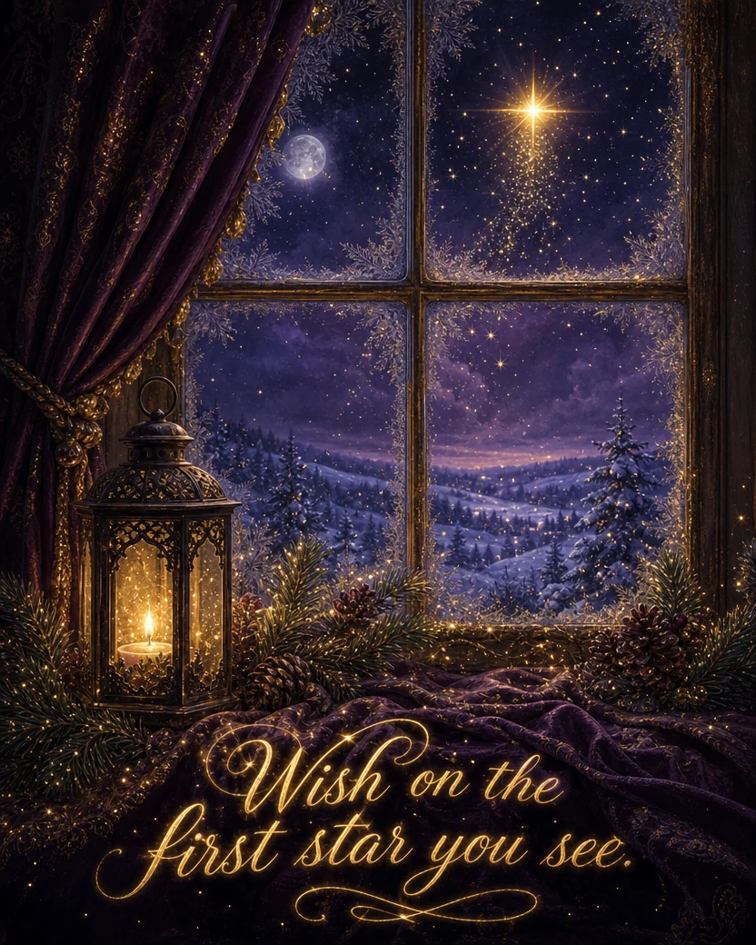 Wish on the Star, Christmas card front