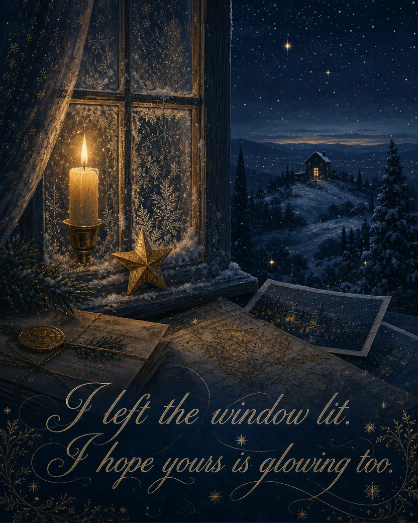The Christmas Window, Christmas card front