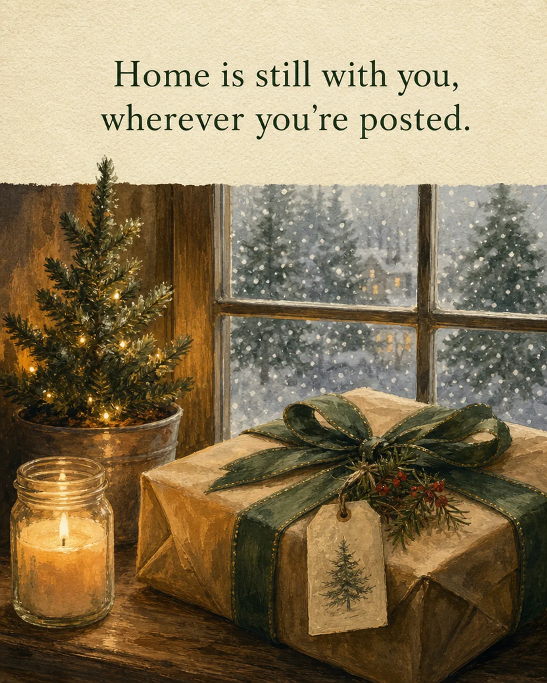 Deployed This Christmas, Christmas card front