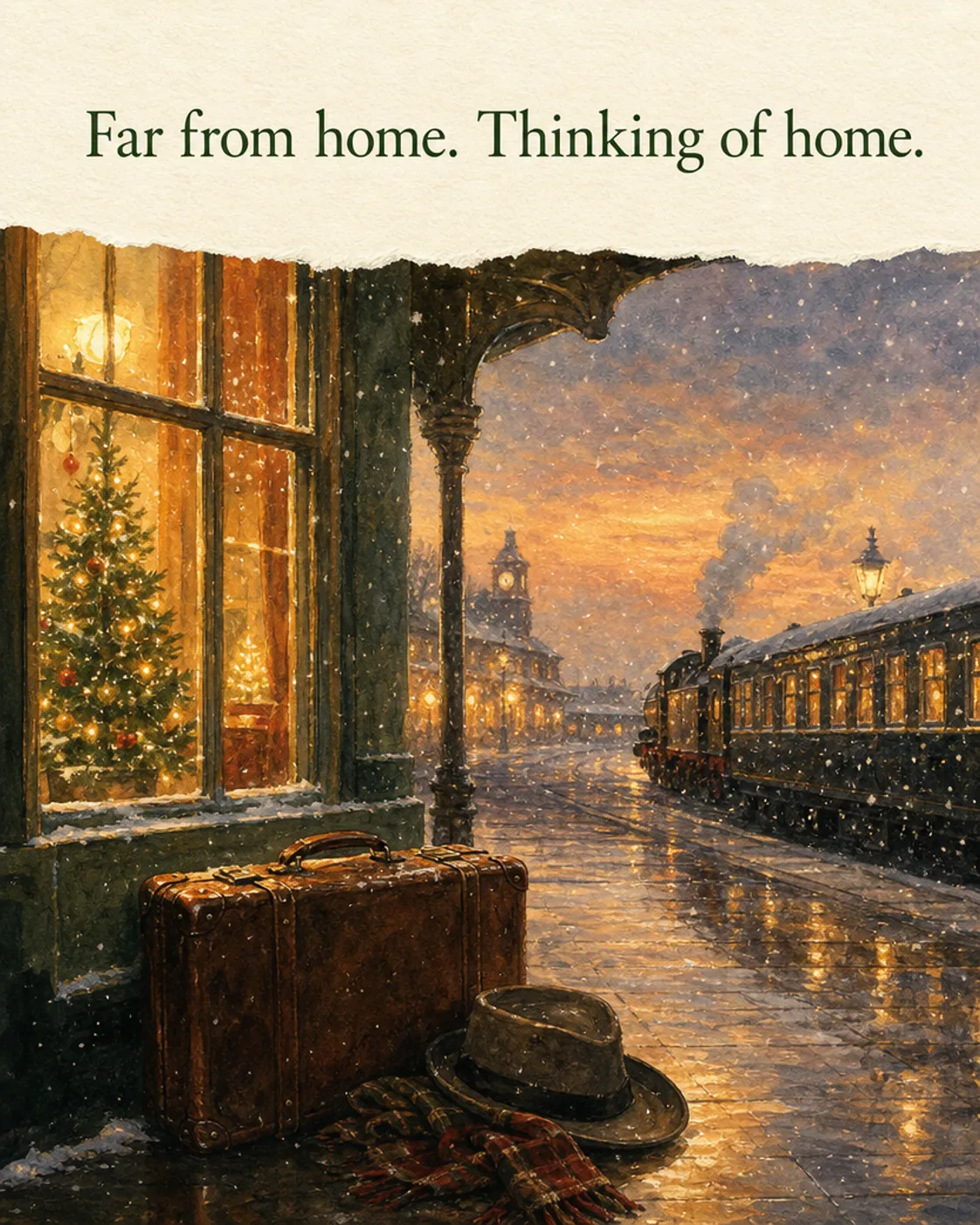 Far From Home, Christmas card front