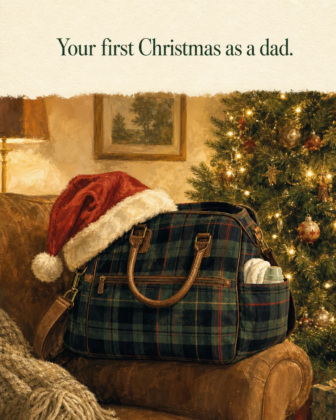 Your First Christmas as a Dad, Christmas card front